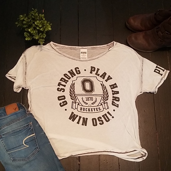 PINK Victoria's Secret Tops - Victoria's secret pink osu shirt